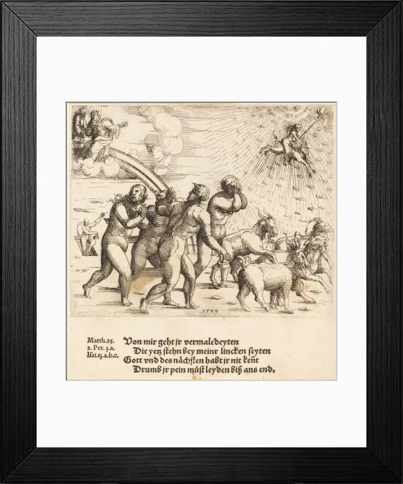 Framed Print : The Last Judgment, 1549. Creator: Augustin Hirschvogel Framed Print : The Last Judgment, 1549. Creator: Augustin Hirschvogel