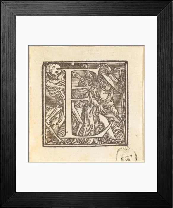 Framed Print : Letter E. Creator: Hans Holbein the Younger Framed Print : Letter E. Creator: Hans Holbein the Younger