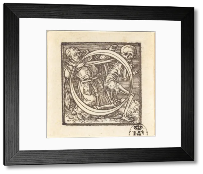 Framed Print : Letter O. Creator: Hans Holbein the Younger Framed Print : Letter O. Creator: Hans Holbein the Younger