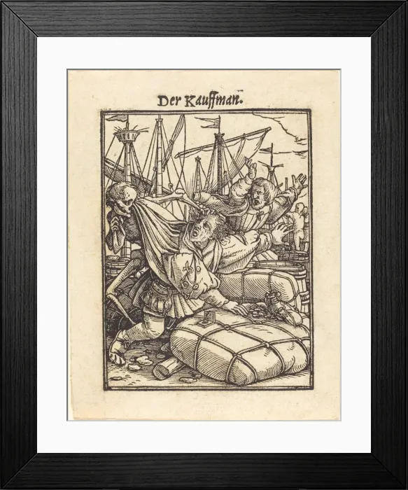 Framed Print : Merchant. Creator: Hans Holbein the Younger