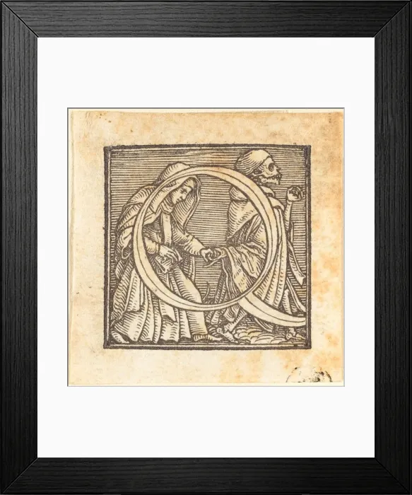 Framed Print : Letter Q. Creator: Hans Holbein the Younger Framed Print : Letter Q. Creator: Hans Holbein the Younger