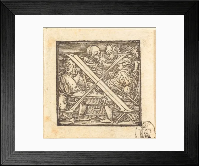 Framed Print : Letter X. Creator: Hans Holbein the Younger Framed Print : Letter X. Creator: Hans Holbein the Younger