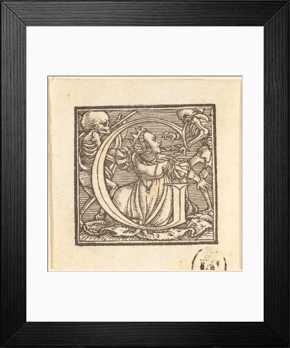 Framed Print : Letter G. Creator: Hans Holbein the Younger Framed Print : Letter G. Creator: Hans Holbein the Younger