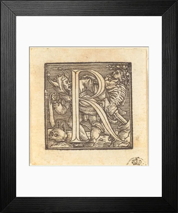 Framed Print : Letter R. Creator: Hans Holbein the Younger Framed Print : Letter R. Creator: Hans Holbein the Younger