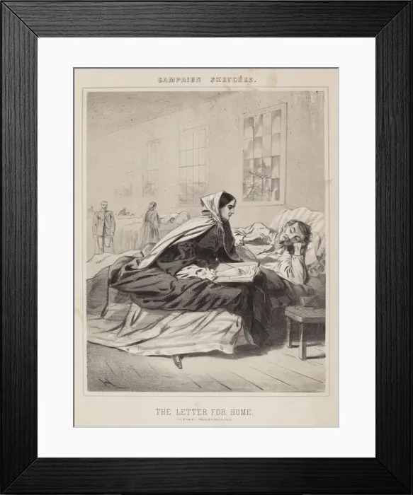 Framed Print : The Letter for Home (Campaign Sketches). Creator: Winslow Homer Framed Print : The Letter for Home (Campaign Sketches). Creator: Winslow Homer