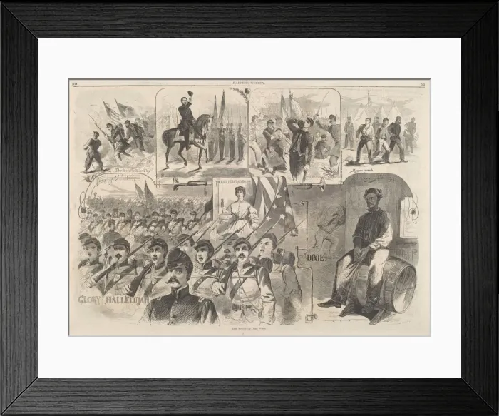 Framed Print : The Songs of War, published 1861. Creator: Winslow Homer Framed Print : The Songs of War, published 1861. Creator: Winslow Homer