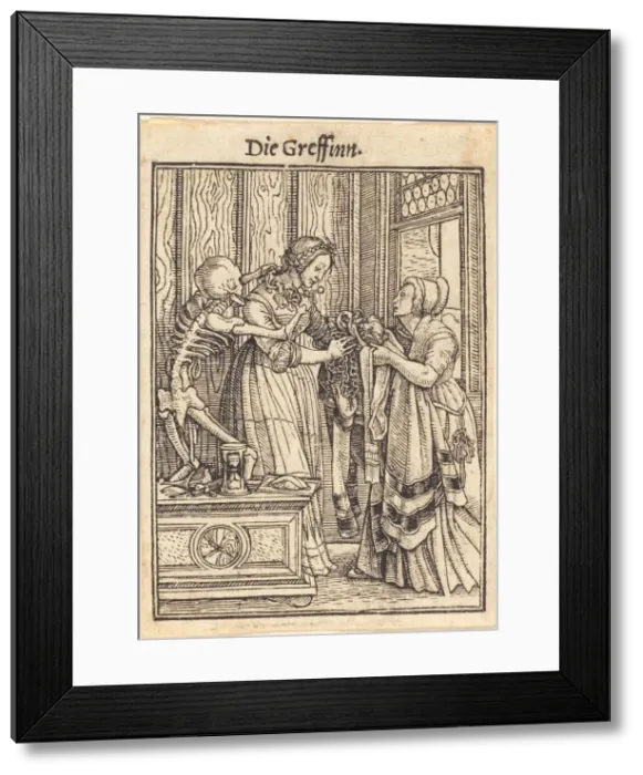 Framed Print : Die Greffinn. Creator: Hans Holbein the Younger Framed Print : Die Greffinn. Creator: Hans Holbein the Younger