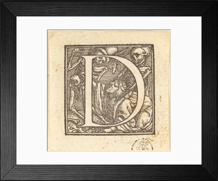 Framed Print : Letter D. Creator: Hans Holbein the Younger Framed Print : Letter D. Creator: Hans Holbein the Younger