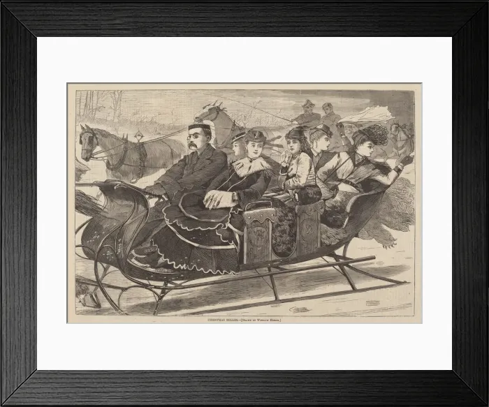 Framed Print : Christmas Belles, published 1869. Creator: Winslow Homer Framed Print : Christmas Belles, published 1869. Creator: Winslow Homer