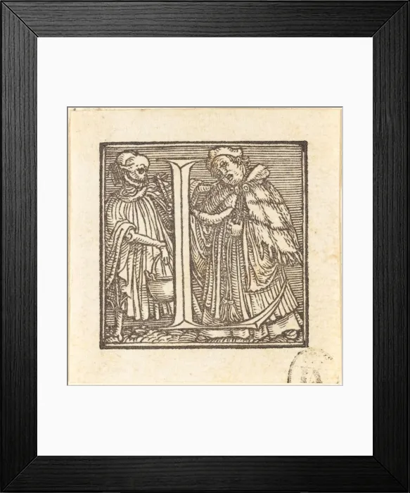 Framed Print : Letter L. Creator: Hans Holbein the Younger