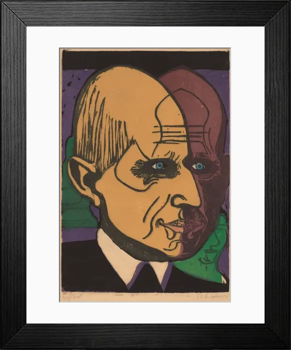 Framed Print : Head of Dr. Bauer, 1933. Creator: Ernst Kirchner Framed Print : Head of Dr. Bauer, 1933. Creator: Ernst Kirchner