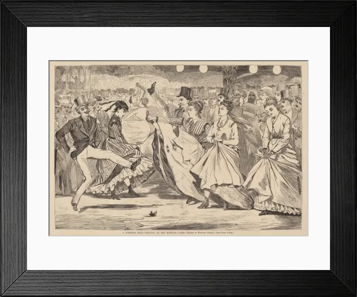 Framed Print : A Parisian Ball - Dancing at the Mabille, Paris, published 1867. Creator: Winslow Homer Framed Print : A Parisian Ball - Dancing at the Mabille, Paris, published 1867. Creator: Winslow Homer