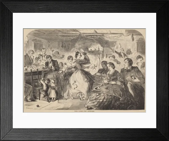 Framed Print : Fall Games - The Apple-Bee, published 1859. Creator: Winslow Homer Framed Print : Fall Games - The Apple-Bee, published 1859. Creator: Winslow Homer