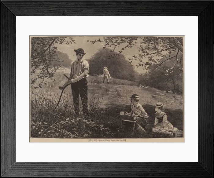Framed Print : Making Hay, published 1872. Creator: Winslow Homer Framed Print : Making Hay, published 1872. Creator: Winslow Homer