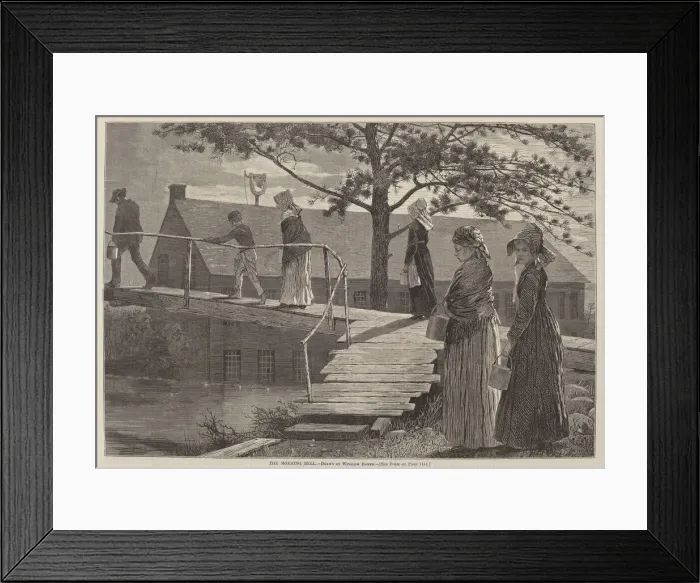Framed Print : The Morning Bell, published 1873. Creator: Winslow Homer Framed Print : The Morning Bell, published 1873. Creator: Winslow Homer