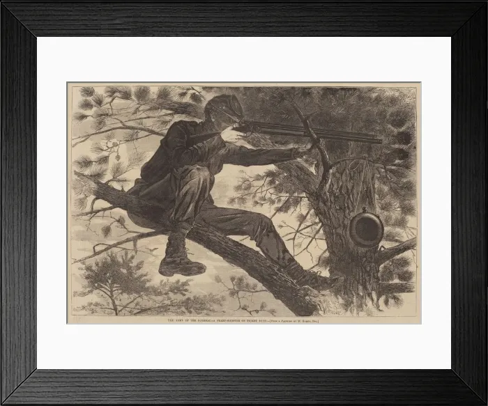 Framed Print : The Army of the Potomac - A Sharp-Shooter on Picket Duty, published 1862 Framed Print : The Army of the Potomac - A Sharp-Shooter on Picket Duty, published 1862