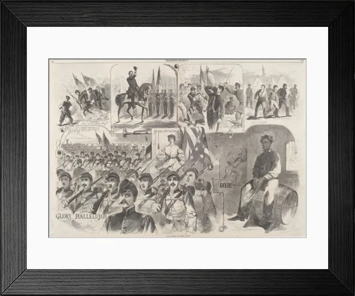 Framed Print : The Songs of War, published 1861. Creator: Winslow Homer Framed Print : The Songs of War, published 1861. Creator: Winslow Homer