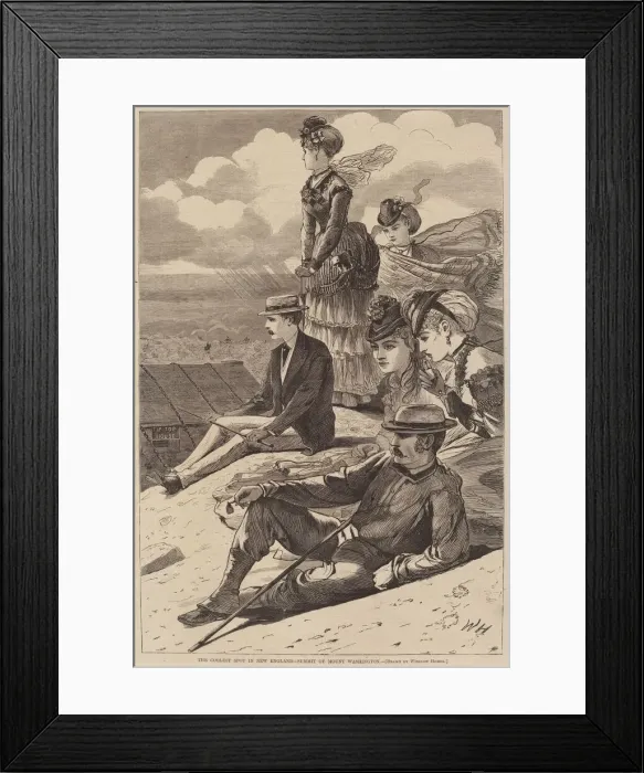 Framed Print : The Coolest Spot in New England - Summit of Mount Washington, published 1870 Framed Print : The Coolest Spot in New England - Summit of Mount Washington, published 1870