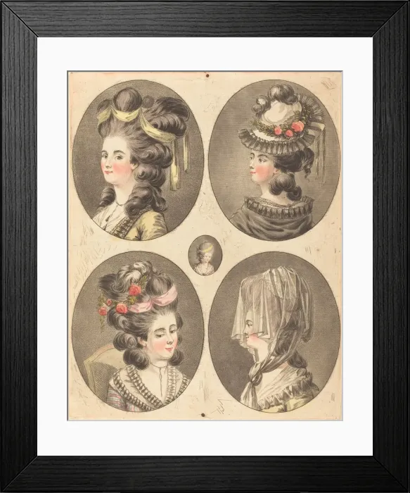 Framed Print : Modeles de coiffures. Creator: Jean Francois Janinet