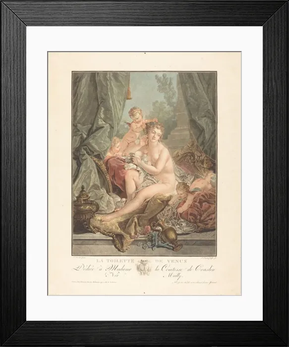 Framed Print : La toilette de Venus, 1783. Creator: Jean Francois Janinet Framed Print : La toilette de Venus, 1783. Creator: Jean Francois Janinet