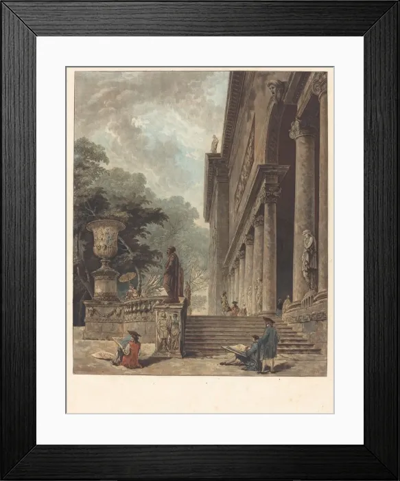 Framed Print : Colonnade et Jardins du Palais de Medici (Colonnade and Gardens of the Palazzo Medici), c Framed Print : Colonnade et Jardins du Palais de Medici (Colonnade and Gardens of the Palazzo Medici), c