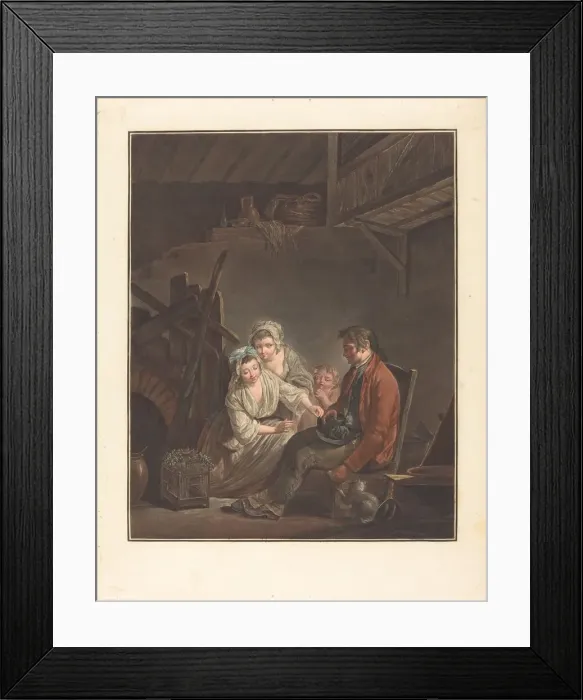 Framed Print : L Oiseau prive. Creator: Jean Francois Janinet
