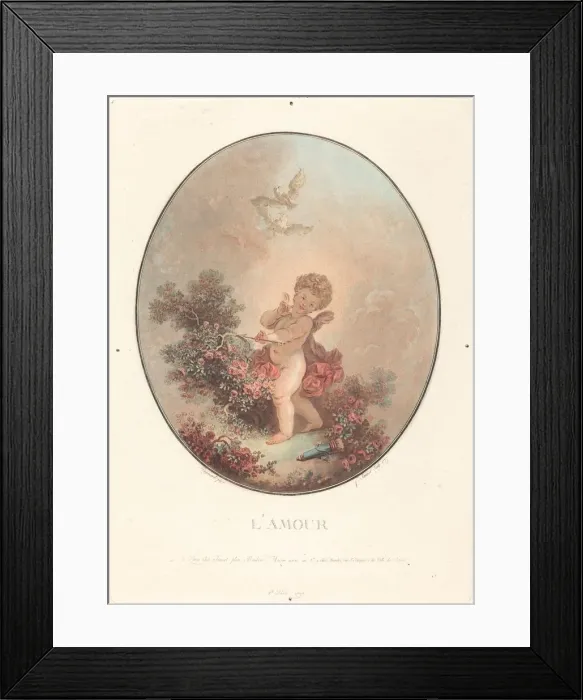 Framed Print : L amour, 1777. Creator: Jean Francois Janinet Framed Print : L amour, 1777. Creator: Jean Francois Janinet