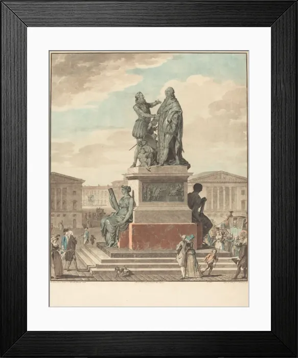 Framed Print : Projet d un monument a eriger pour le roi, 1790. Creator: Jean Francois Janinet Framed Print : Projet d un monument a eriger pour le roi, 1790. Creator: Jean Francois Janinet