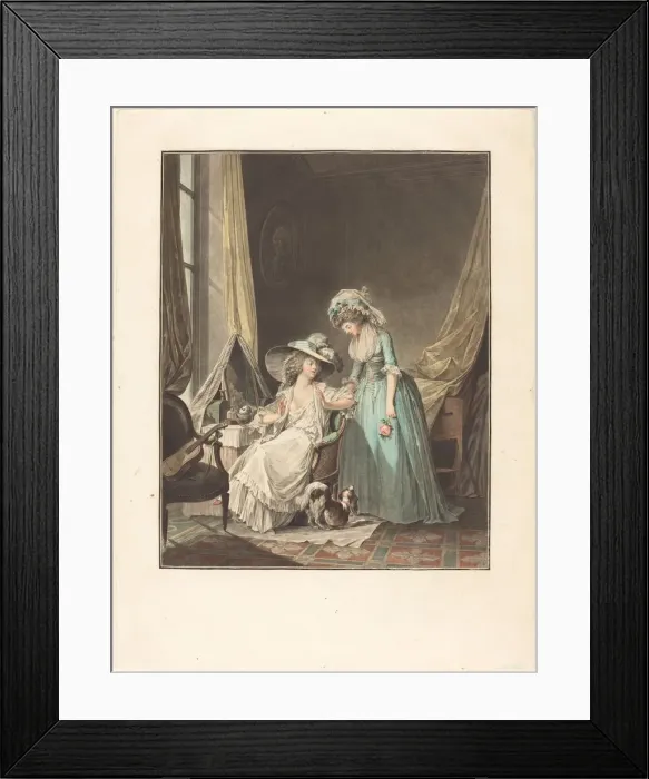 Framed Print : L aveu difficile (The Difficult Confession), 1787. Creator: Jean Francois Janinet Framed Print : L aveu difficile (The Difficult Confession), 1787. Creator: Jean Francois Janinet