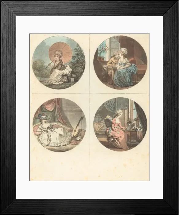 Framed Print : Les heures du jour. Creator: Jean Francois Janinet Framed Print : Les heures du jour. Creator: Jean Francois Janinet