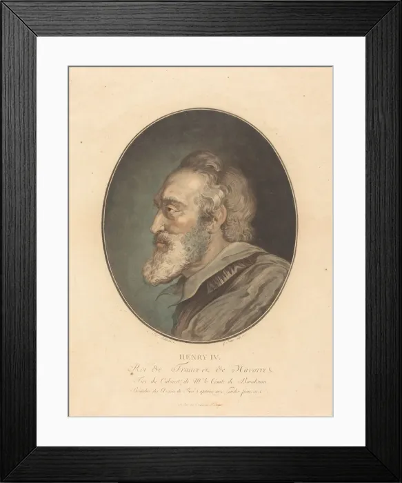 Framed Print : Henry IV, 1777. Creator: Jean Francois Janinet Framed Print : Henry IV, 1777. Creator: Jean Francois Janinet