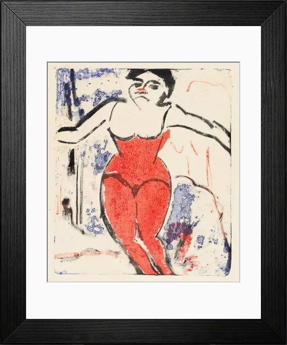 Framed Print : Performer Bowing, 1909. Creator: Ernst Kirchner Framed Print : Performer Bowing, 1909. Creator: Ernst Kirchner