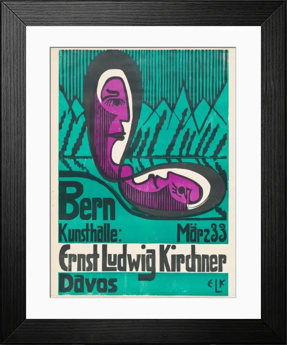 Framed Print : Bern Kunsthalle: Marz 33: Ernst Ludwig Kirchner: Davos, 1933 Framed Print : Bern Kunsthalle: Marz 33: Ernst Ludwig Kirchner: Davos, 1933