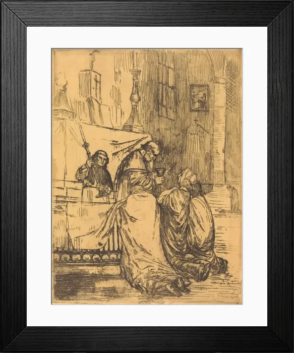 Framed Print : Communion in the Church of Saint Medard (La communion dans l eglise St. -Medard) Framed Print : Communion in the Church of Saint Medard (La communion dans l eglise St. -Medard)