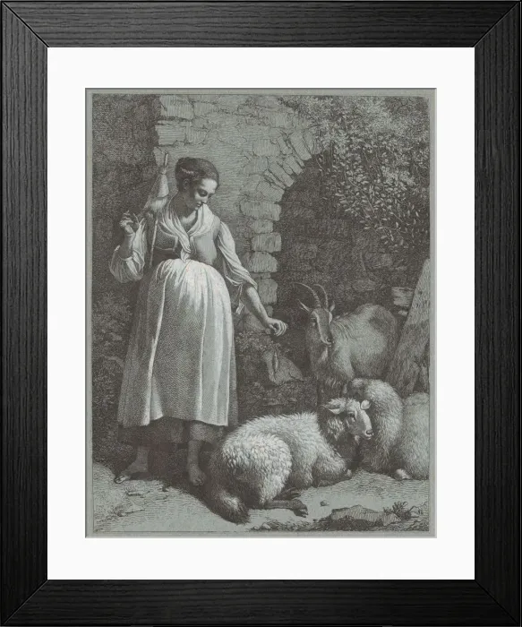 Framed Print : Woman Spinning Yarn by an Arch, 1764. Creator: Francesco Londonio Framed Print : Woman Spinning Yarn by an Arch, 1764. Creator: Francesco Londonio