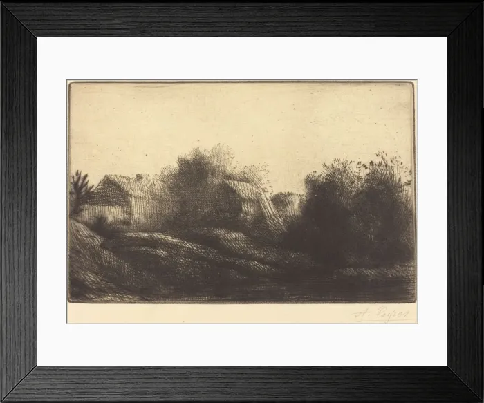 Framed Print : Remembrance of My Village (Souvenir de mon village). Creator: Alphonse Legros Framed Print : Remembrance of My Village (Souvenir de mon village). Creator: Alphonse Legros