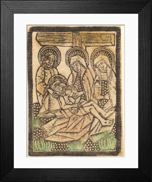 Framed Print : The Pieta, 1470 / 1480. Creator: Workshop of the Master of the Aachen Madonna Framed Print : The Pieta, 1470 / 1480. Creator: Workshop of the Master of the Aachen Madonna