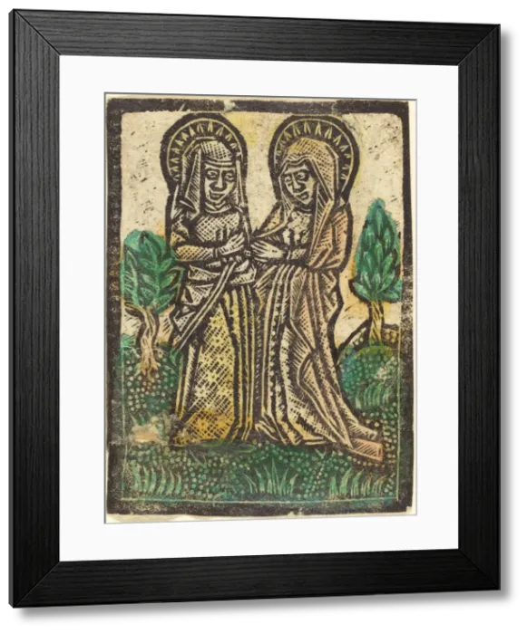 Framed Print : The Visitation, 1460 / 1480. Creator: Workshop of the Master of the Aachen Madonna Framed Print : The Visitation, 1460 / 1480. Creator: Workshop of the Master of the Aachen Madonna