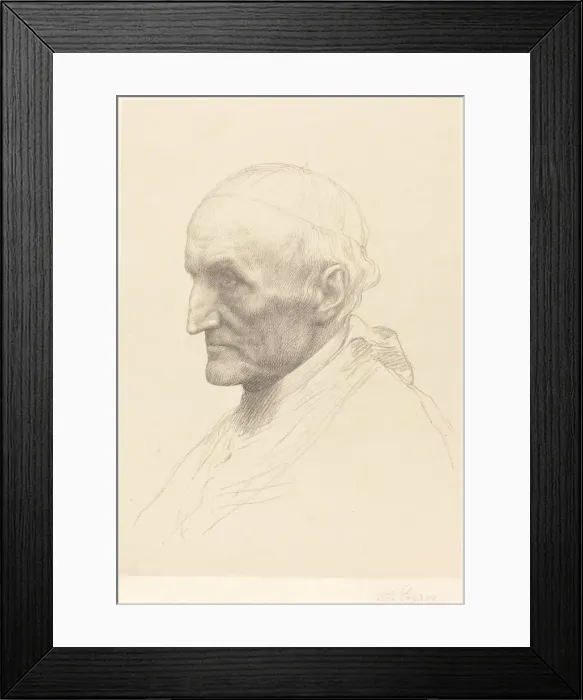 Framed Print : Cardinal Manning, 2nd plate. Creator: Alphonse Legros Framed Print : Cardinal Manning, 2nd plate. Creator: Alphonse Legros