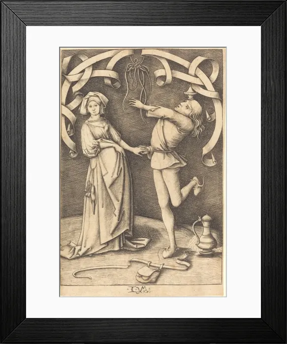 Framed Print : The Juggler and the Woman, c. 1495 / 1503. Creator: Israhel van Meckenem Framed Print : The Juggler and the Woman, c. 1495 / 1503. Creator: Israhel van Meckenem