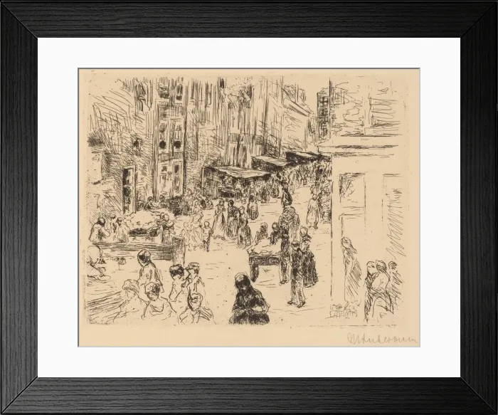 Framed Print : The Jewish Quarter in Amsterdam, 1906. Creator: Max Liebermann Framed Print : The Jewish Quarter in Amsterdam, 1906. Creator: Max Liebermann