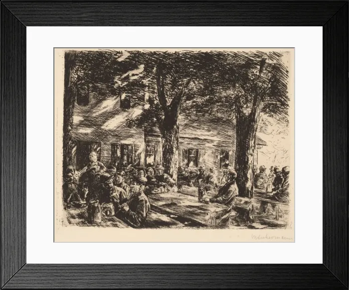 Framed Print : A Tavern Garden in Rosenheim, 1895. Creator: Max Liebermann Framed Print : A Tavern Garden in Rosenheim, 1895. Creator: Max Liebermann
