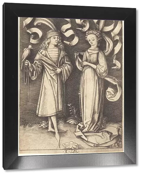 The Falconer and Noble Lady, c. 1495  /  1503. Creator: Israhel van Meckenem