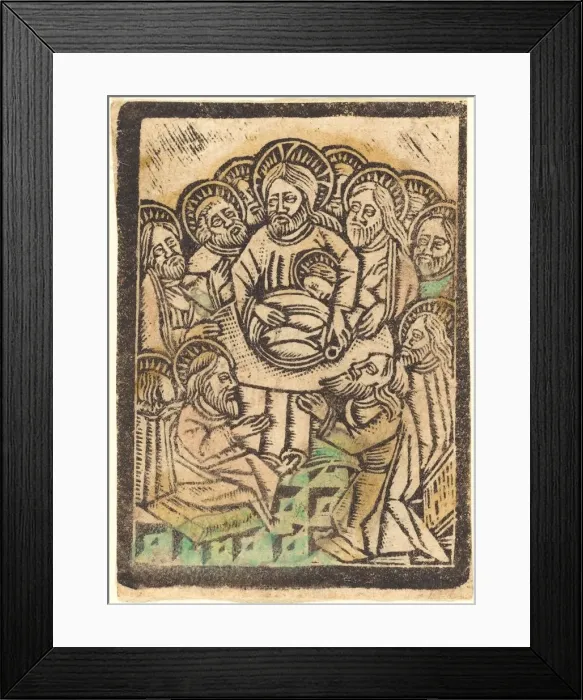Framed Print : The Last Supper, 1470 / 1480. Creator: Workshop of the Master of the Aachen Madonna Framed Print : The Last Supper, 1470 / 1480. Creator: Workshop of the Master of the Aachen Madonna
