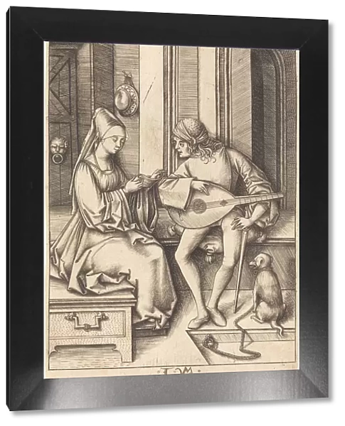 The Lute Player and the Singer, c. 1495  /  1503. Creator: Israhel van Meckenem