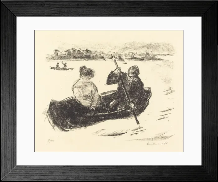 Framed Print : Canoeing, 1919. Creator: Max Liebermann Framed Print : Canoeing, 1919. Creator: Max Liebermann