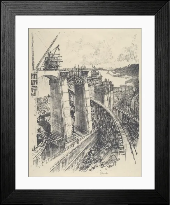 Framed Print : The Approach to Gatun Lock, 1912. Creator: Joseph Pennell
