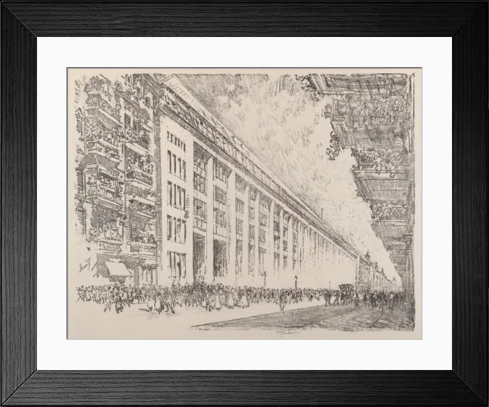 Framed Print : Mid-day, General Electric Works, Berlin, 1921. Creator: Joseph Pennell Framed Print : Mid-day, General Electric Works, Berlin, 1921. Creator: Joseph Pennell