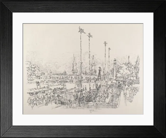 Framed Print : Oberbaum-Brucke, Berlin, 1921. Creator: Joseph Pennell Framed Print : Oberbaum-Brucke, Berlin, 1921. Creator: Joseph Pennell