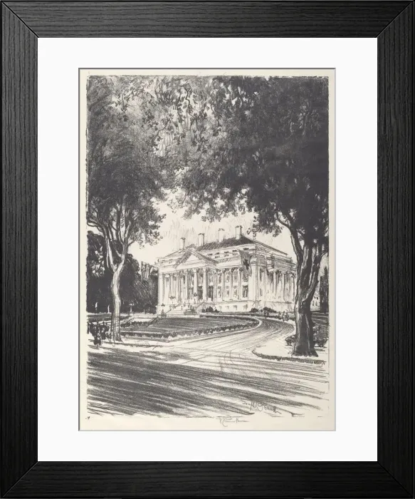 Framed Print : National Red Cross Headquarters, Washington, 1919. Creator: Joseph Pennell Framed Print : National Red Cross Headquarters, Washington, 1919. Creator: Joseph Pennell